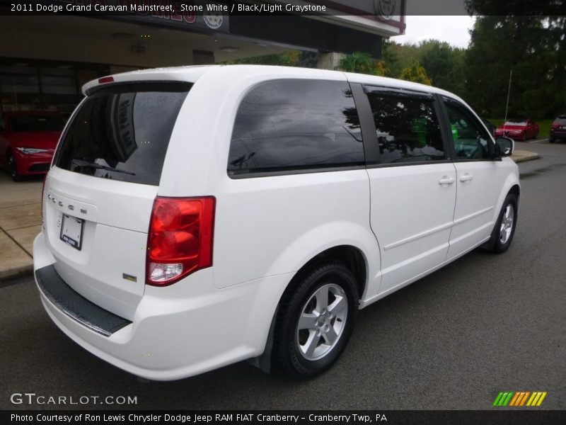 Stone White / Black/Light Graystone 2011 Dodge Grand Caravan Mainstreet