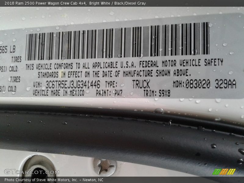 Bright White / Black/Diesel Gray 2018 Ram 2500 Power Wagon Crew Cab 4x4