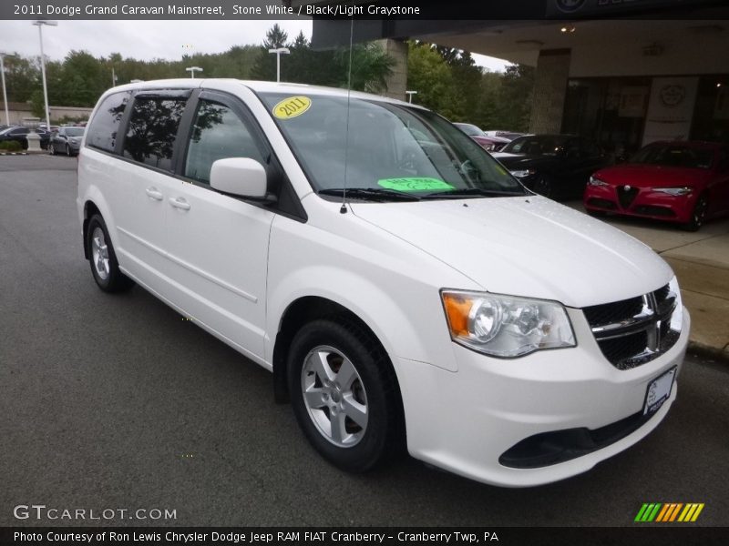 Stone White / Black/Light Graystone 2011 Dodge Grand Caravan Mainstreet