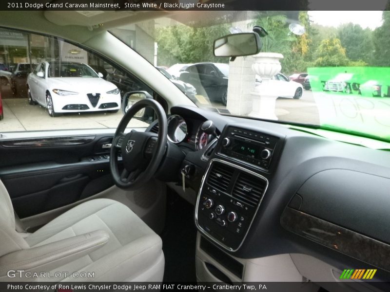 Stone White / Black/Light Graystone 2011 Dodge Grand Caravan Mainstreet
