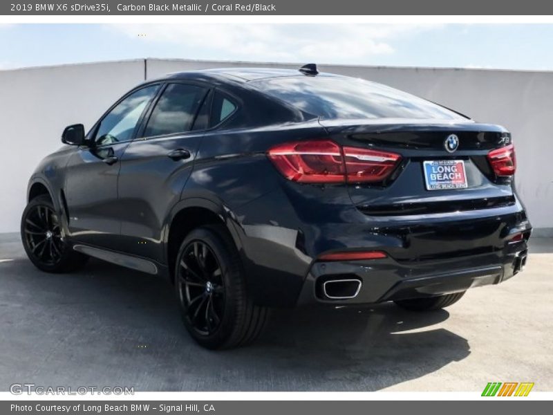 Carbon Black Metallic / Coral Red/Black 2019 BMW X6 sDrive35i