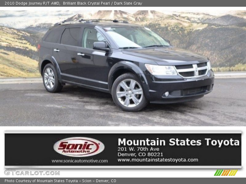 Brilliant Black Crystal Pearl / Dark Slate Gray 2010 Dodge Journey R/T AWD