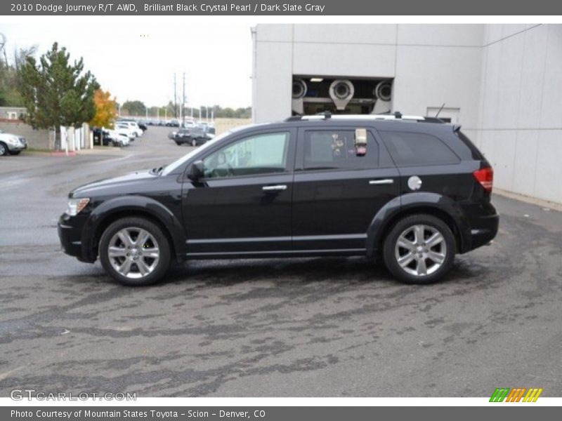 Brilliant Black Crystal Pearl / Dark Slate Gray 2010 Dodge Journey R/T AWD