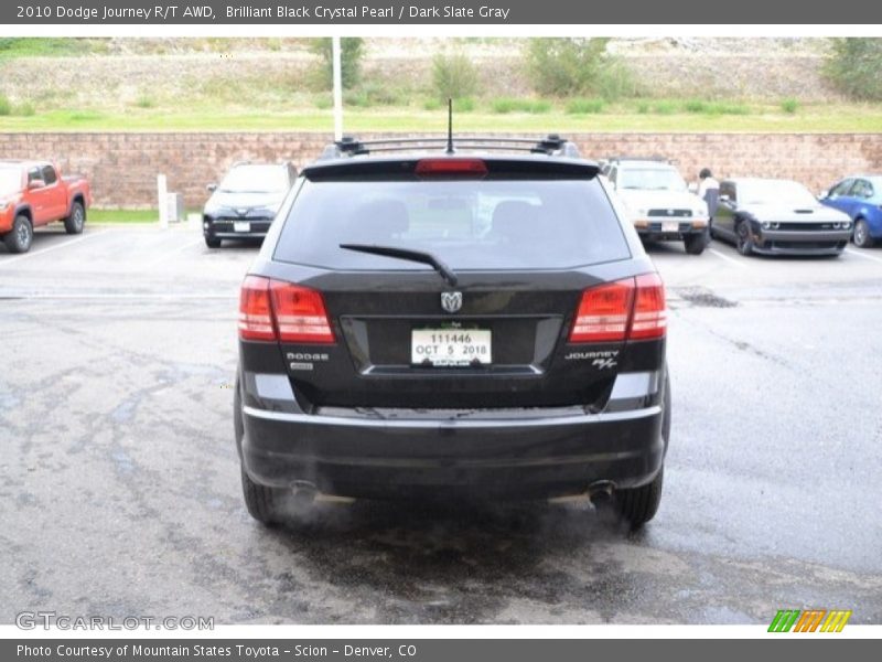 Brilliant Black Crystal Pearl / Dark Slate Gray 2010 Dodge Journey R/T AWD