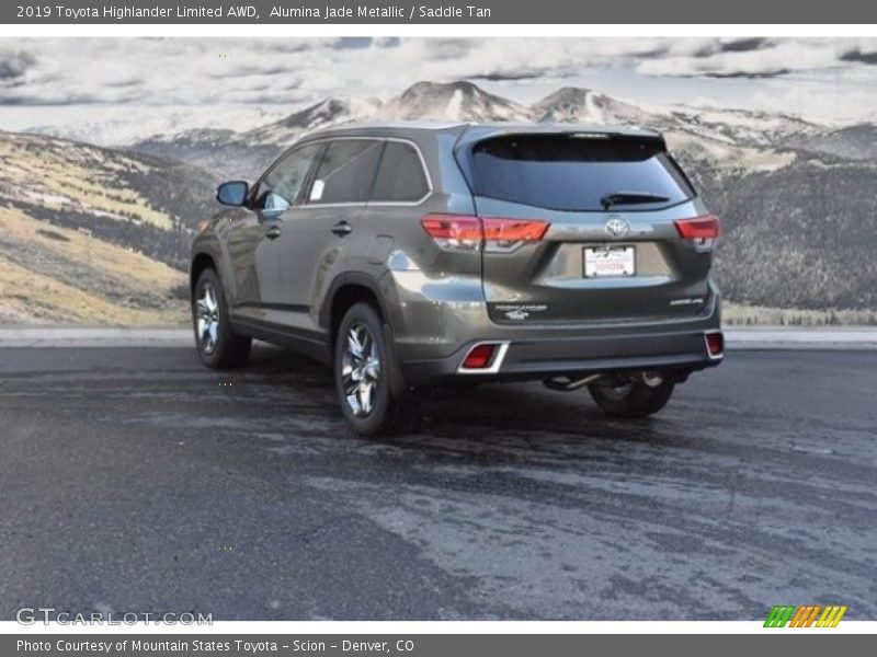 Alumina Jade Metallic / Saddle Tan 2019 Toyota Highlander Limited AWD