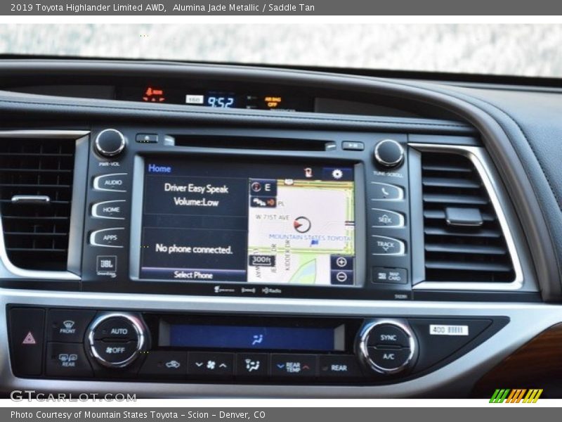 Navigation of 2019 Highlander Limited AWD