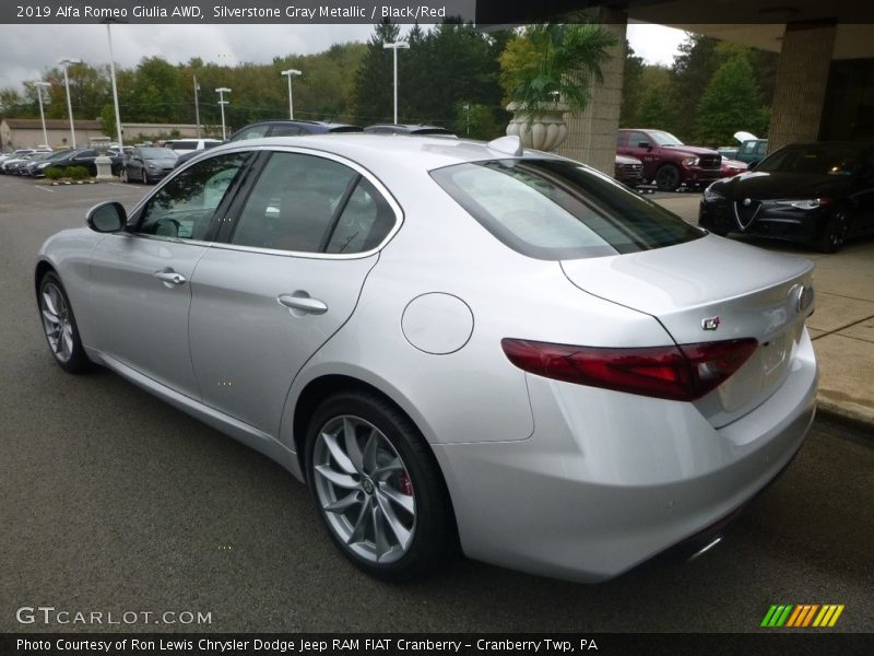 Silverstone Gray Metallic / Black/Red 2019 Alfa Romeo Giulia AWD