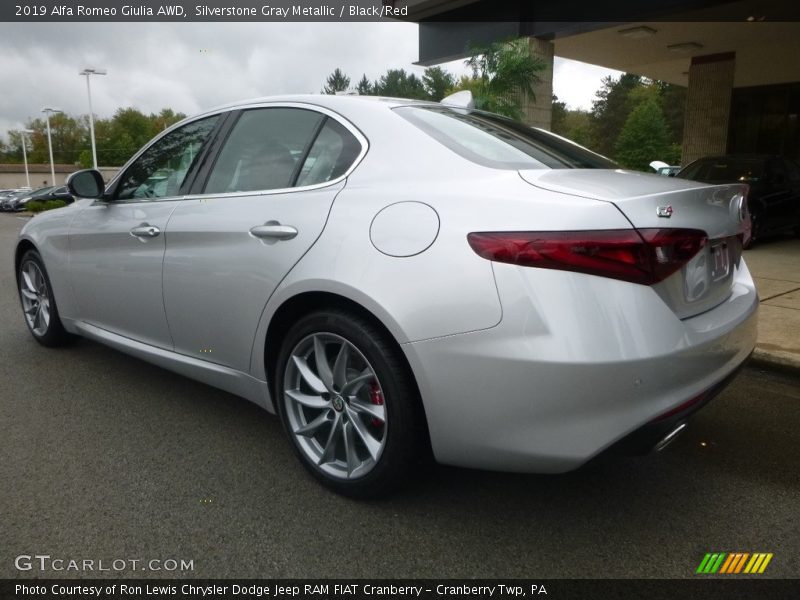 Silverstone Gray Metallic / Black/Red 2019 Alfa Romeo Giulia AWD
