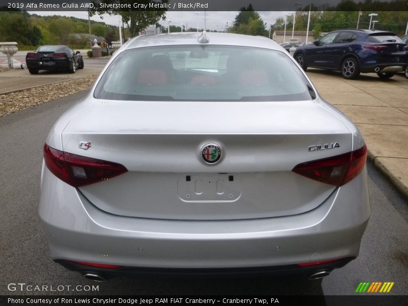 Silverstone Gray Metallic / Black/Red 2019 Alfa Romeo Giulia AWD