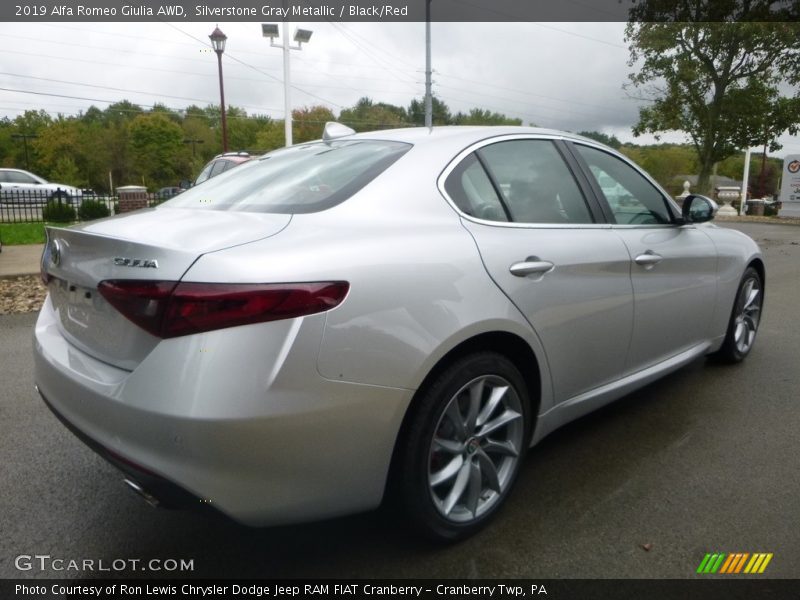 Silverstone Gray Metallic / Black/Red 2019 Alfa Romeo Giulia AWD