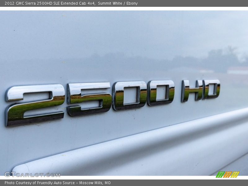 Summit White / Ebony 2012 GMC Sierra 2500HD SLE Extended Cab 4x4