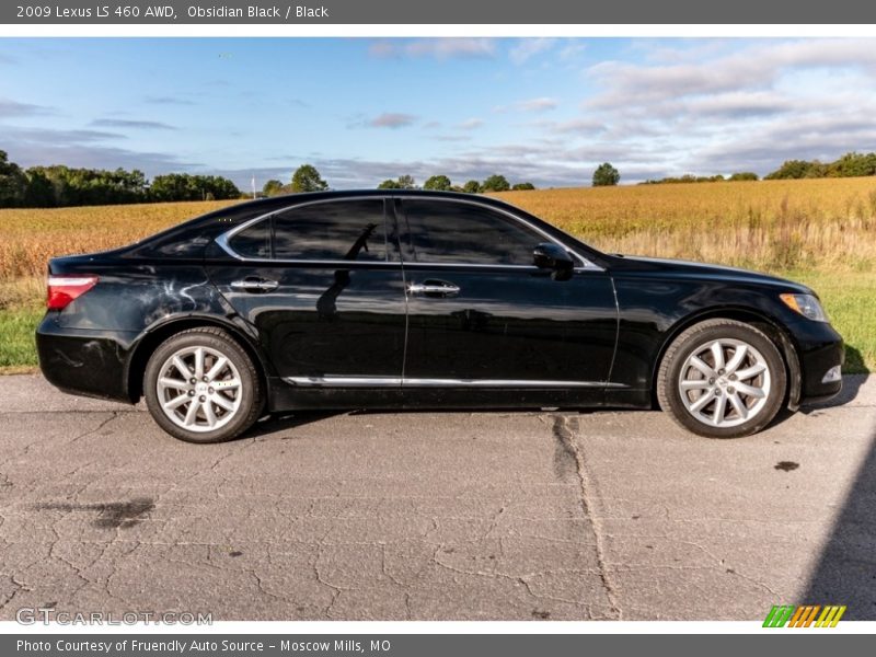 Obsidian Black / Black 2009 Lexus LS 460 AWD