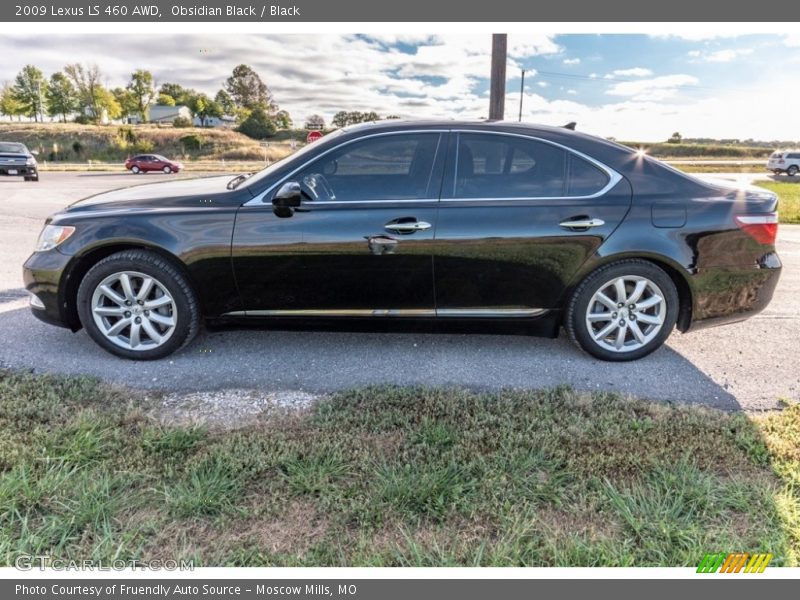 Obsidian Black / Black 2009 Lexus LS 460 AWD