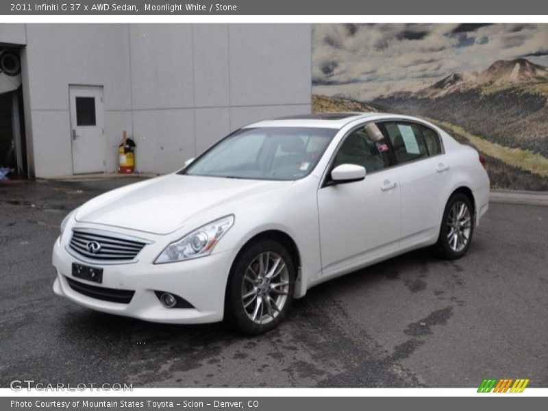 Moonlight White / Stone 2011 Infiniti G 37 x AWD Sedan