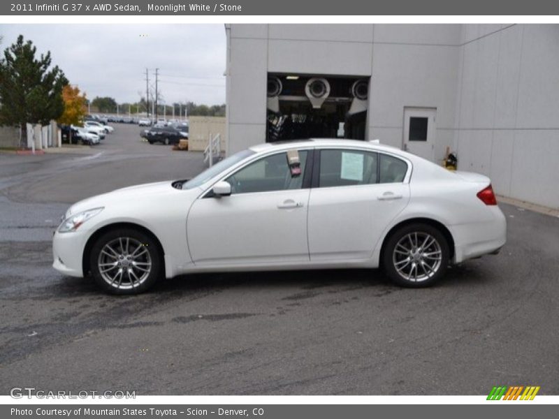 Moonlight White / Stone 2011 Infiniti G 37 x AWD Sedan