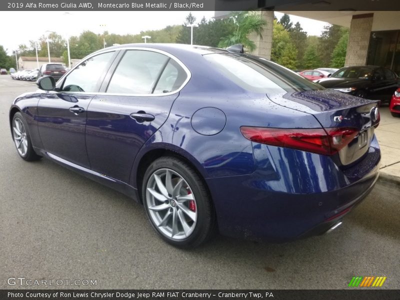 Montecarlo Blue Metallic / Black/Red 2019 Alfa Romeo Giulia AWD