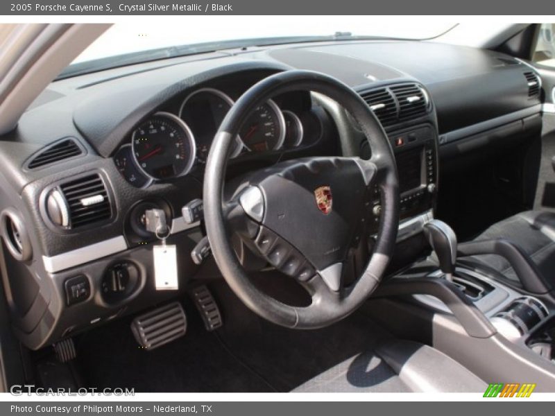 Crystal Silver Metallic / Black 2005 Porsche Cayenne S
