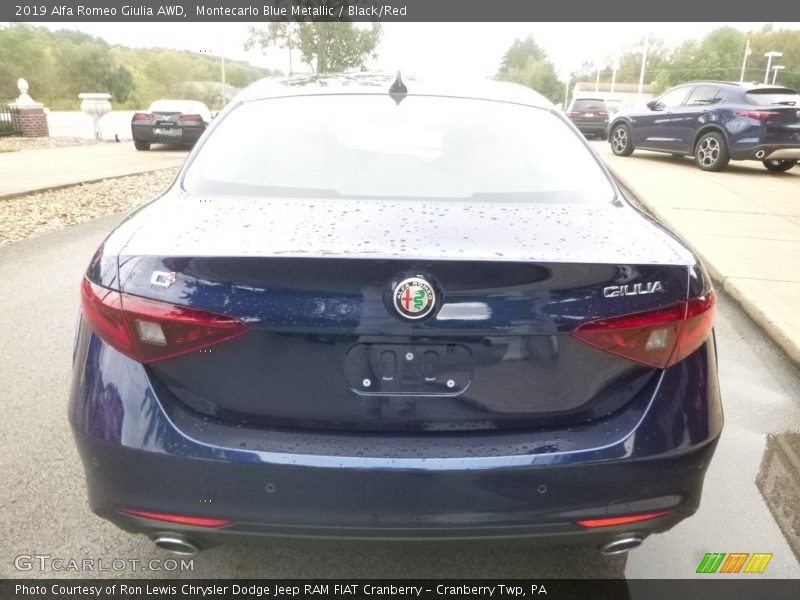 Montecarlo Blue Metallic / Black/Red 2019 Alfa Romeo Giulia AWD