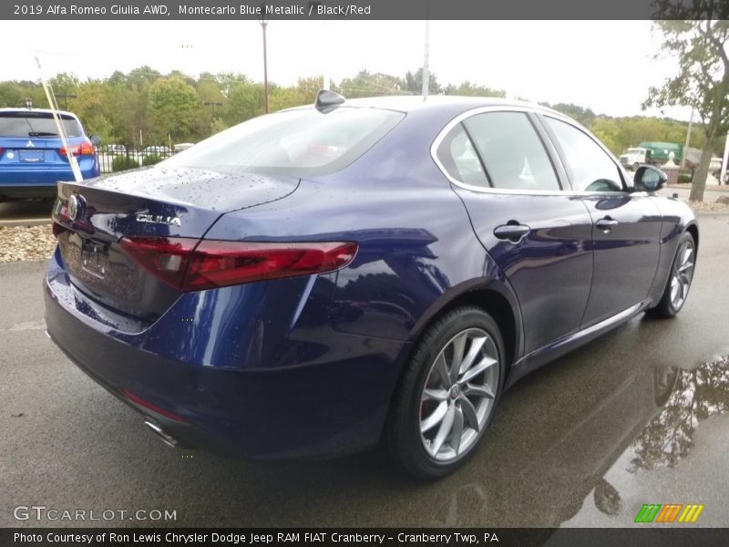 Montecarlo Blue Metallic / Black/Red 2019 Alfa Romeo Giulia AWD