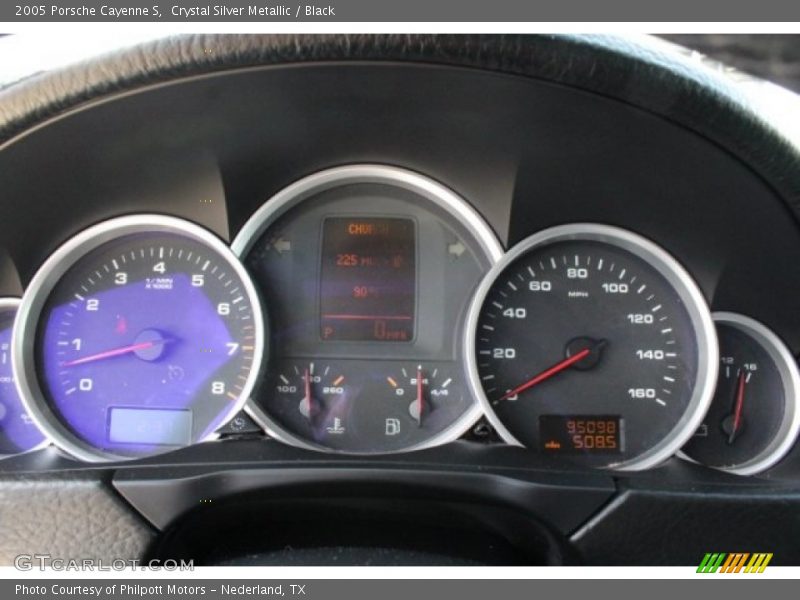 Crystal Silver Metallic / Black 2005 Porsche Cayenne S