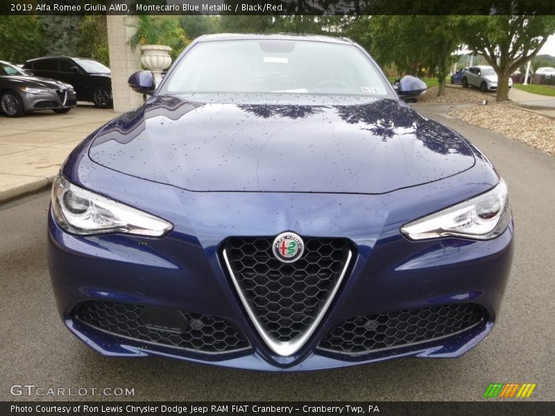 Montecarlo Blue Metallic / Black/Red 2019 Alfa Romeo Giulia AWD