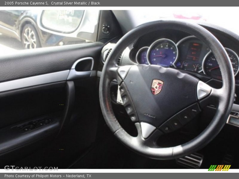 Crystal Silver Metallic / Black 2005 Porsche Cayenne S