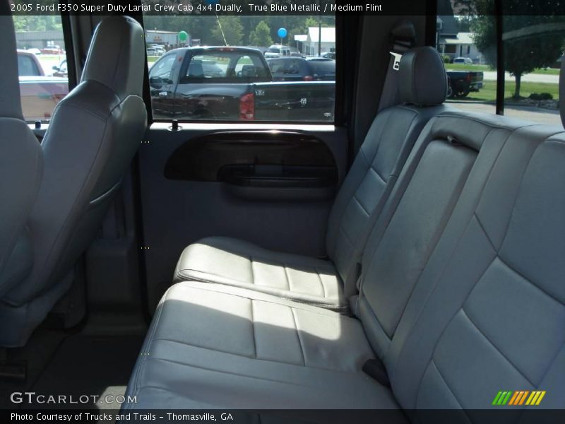 True Blue Metallic / Medium Flint 2005 Ford F350 Super Duty Lariat Crew Cab 4x4 Dually