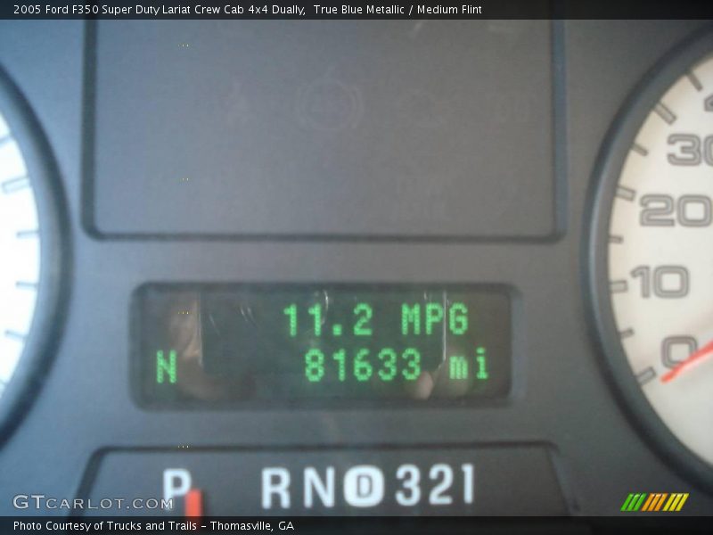 True Blue Metallic / Medium Flint 2005 Ford F350 Super Duty Lariat Crew Cab 4x4 Dually