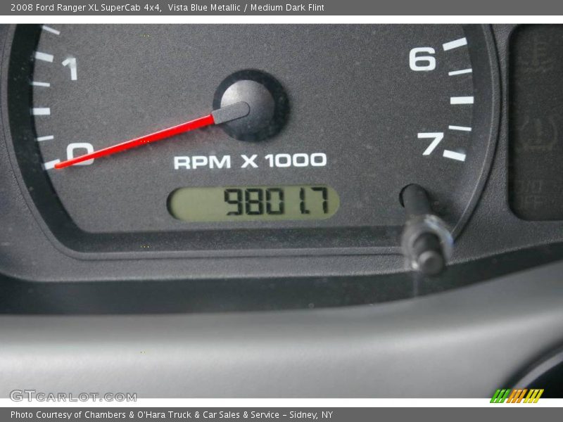 Vista Blue Metallic / Medium Dark Flint 2008 Ford Ranger XL SuperCab 4x4