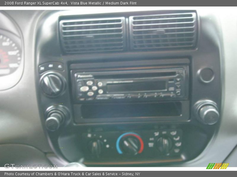 Vista Blue Metallic / Medium Dark Flint 2008 Ford Ranger XL SuperCab 4x4