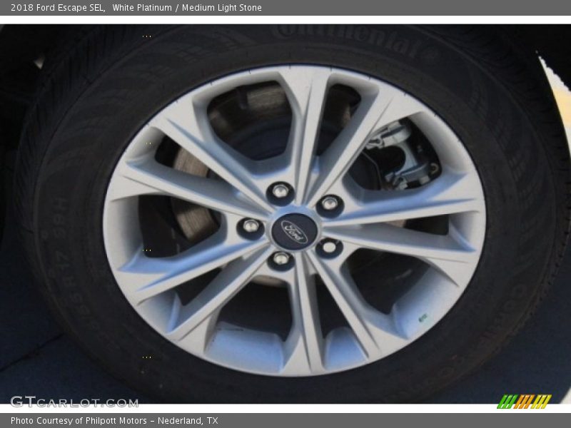 White Platinum / Medium Light Stone 2018 Ford Escape SEL