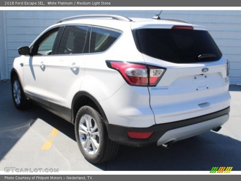 White Platinum / Medium Light Stone 2018 Ford Escape SEL