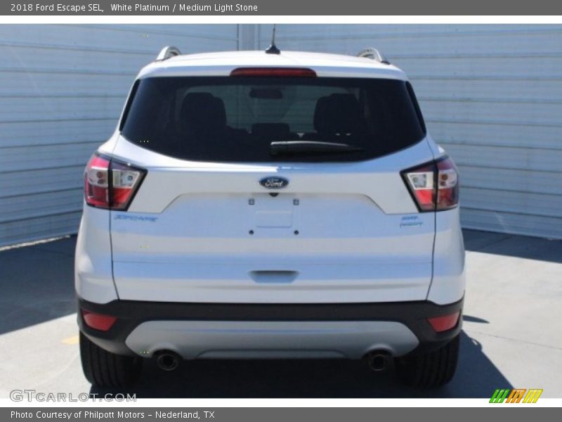 White Platinum / Medium Light Stone 2018 Ford Escape SEL