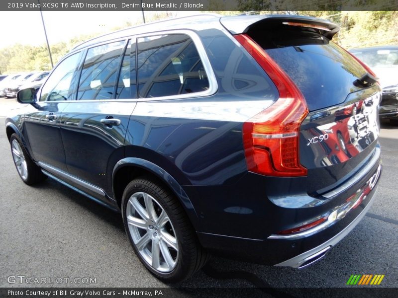 Denim Blue Metallic / Blonde 2019 Volvo XC90 T6 AWD Inscription