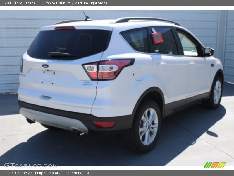 White Platinum / Medium Light Stone 2018 Ford Escape SEL