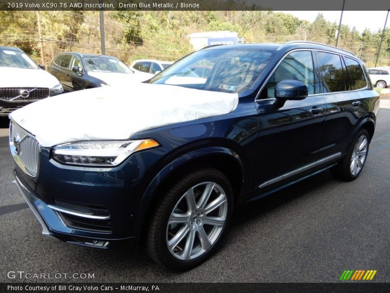 Denim Blue Metallic / Blonde 2019 Volvo XC90 T6 AWD Inscription