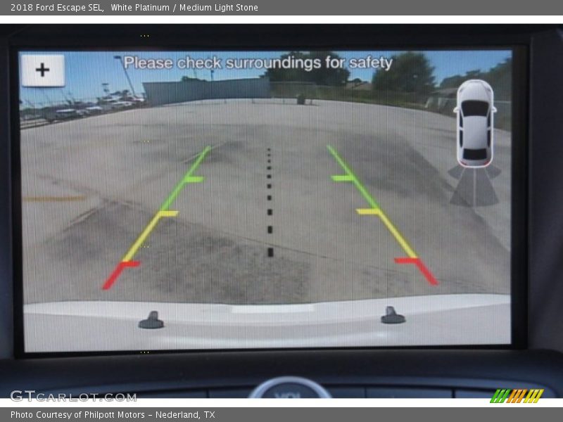 White Platinum / Medium Light Stone 2018 Ford Escape SEL
