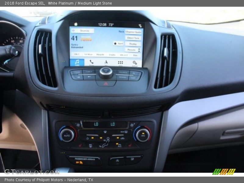 White Platinum / Medium Light Stone 2018 Ford Escape SEL
