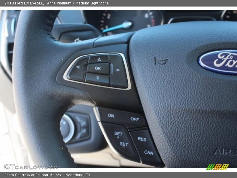 White Platinum / Medium Light Stone 2018 Ford Escape SEL