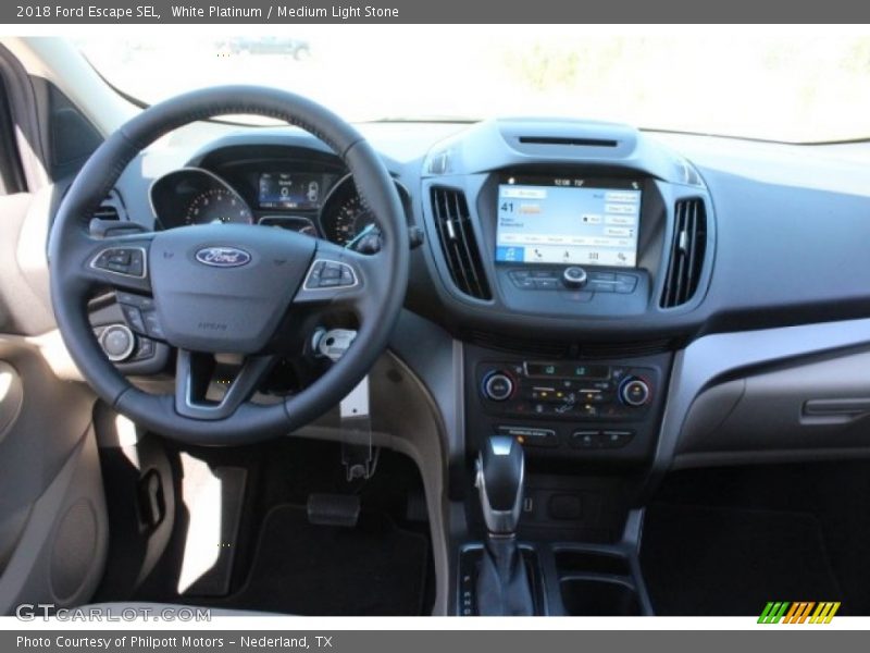 White Platinum / Medium Light Stone 2018 Ford Escape SEL