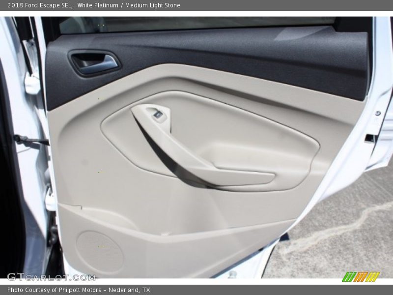 White Platinum / Medium Light Stone 2018 Ford Escape SEL