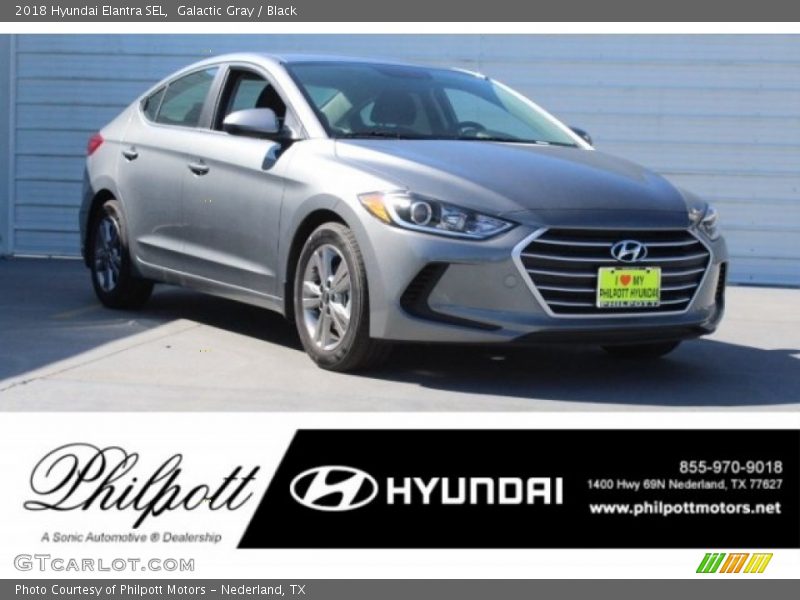 Galactic Gray / Black 2018 Hyundai Elantra SEL