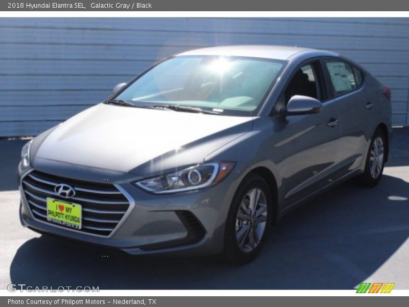 Galactic Gray / Black 2018 Hyundai Elantra SEL