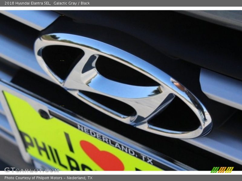 Galactic Gray / Black 2018 Hyundai Elantra SEL