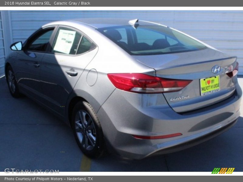Galactic Gray / Black 2018 Hyundai Elantra SEL