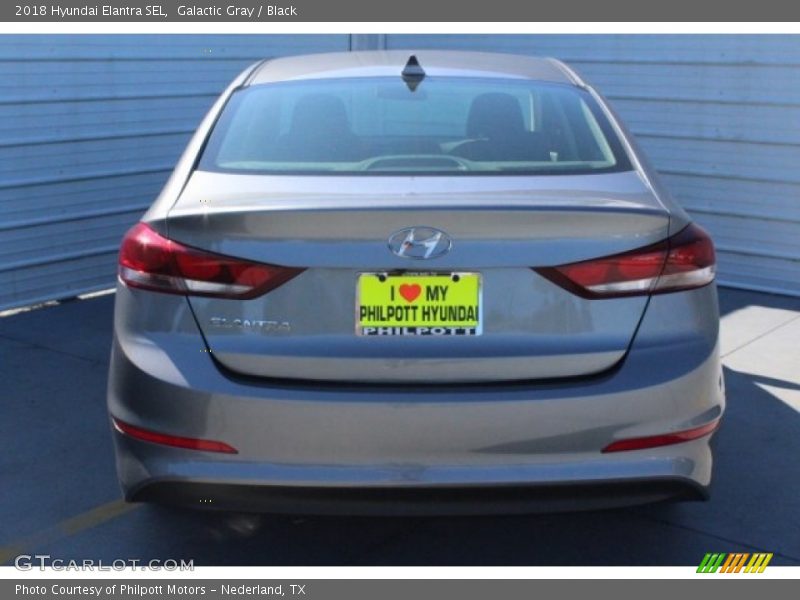 Galactic Gray / Black 2018 Hyundai Elantra SEL