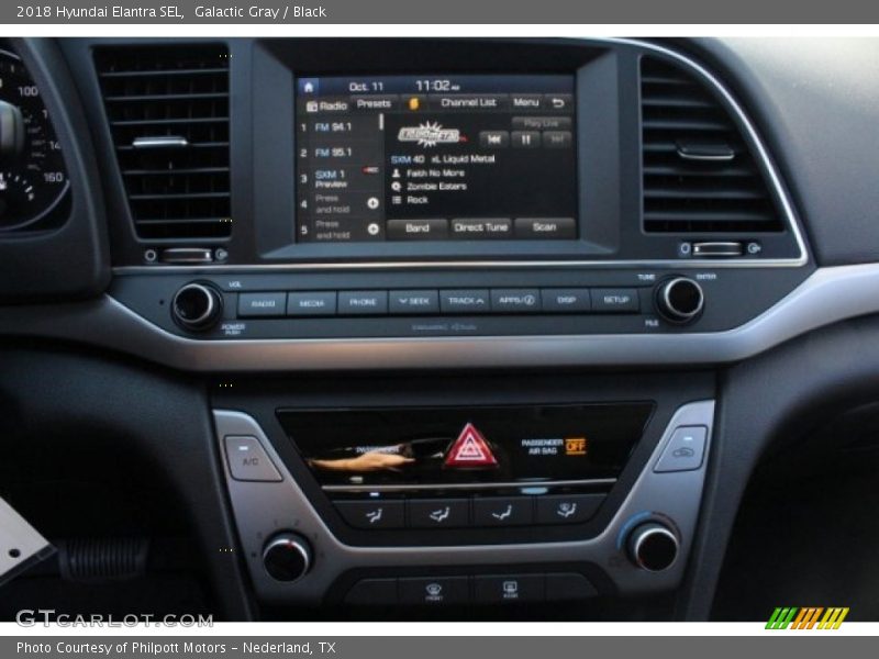 Galactic Gray / Black 2018 Hyundai Elantra SEL