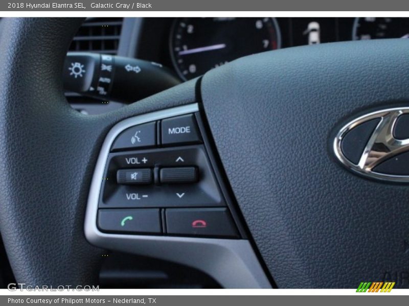Galactic Gray / Black 2018 Hyundai Elantra SEL