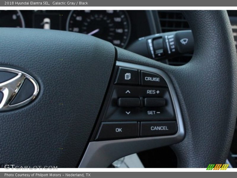 Galactic Gray / Black 2018 Hyundai Elantra SEL