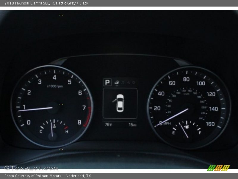 Galactic Gray / Black 2018 Hyundai Elantra SEL